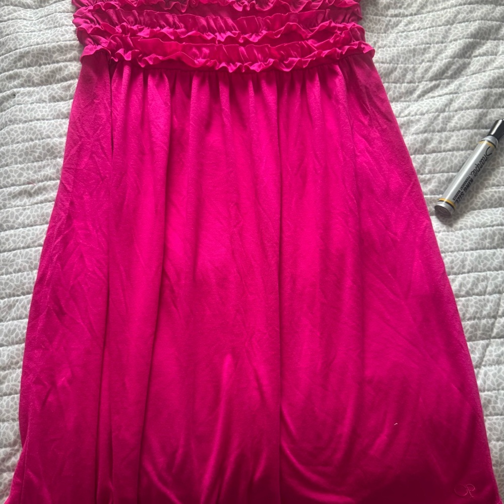 OP Fuchsia Strapless Dress